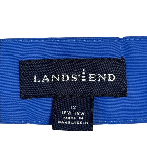 Lands End Women's Insulated Waterproof Raincoat Jacket Coat blue plus size 1x - Picture 13 of 17